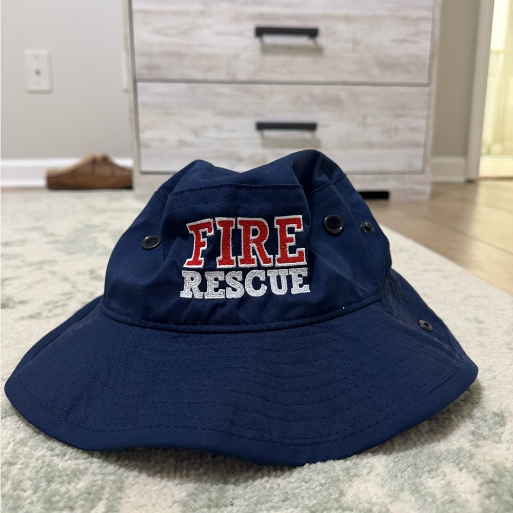 Fire Rescue Mens Navy Bucket Hat